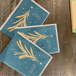 American Greetings Blue and Gold Holiday Cards